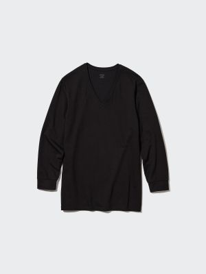 極暖ヒートテックコットンVネックT/9分袖
